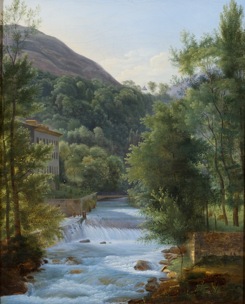 Paysage avec cascade