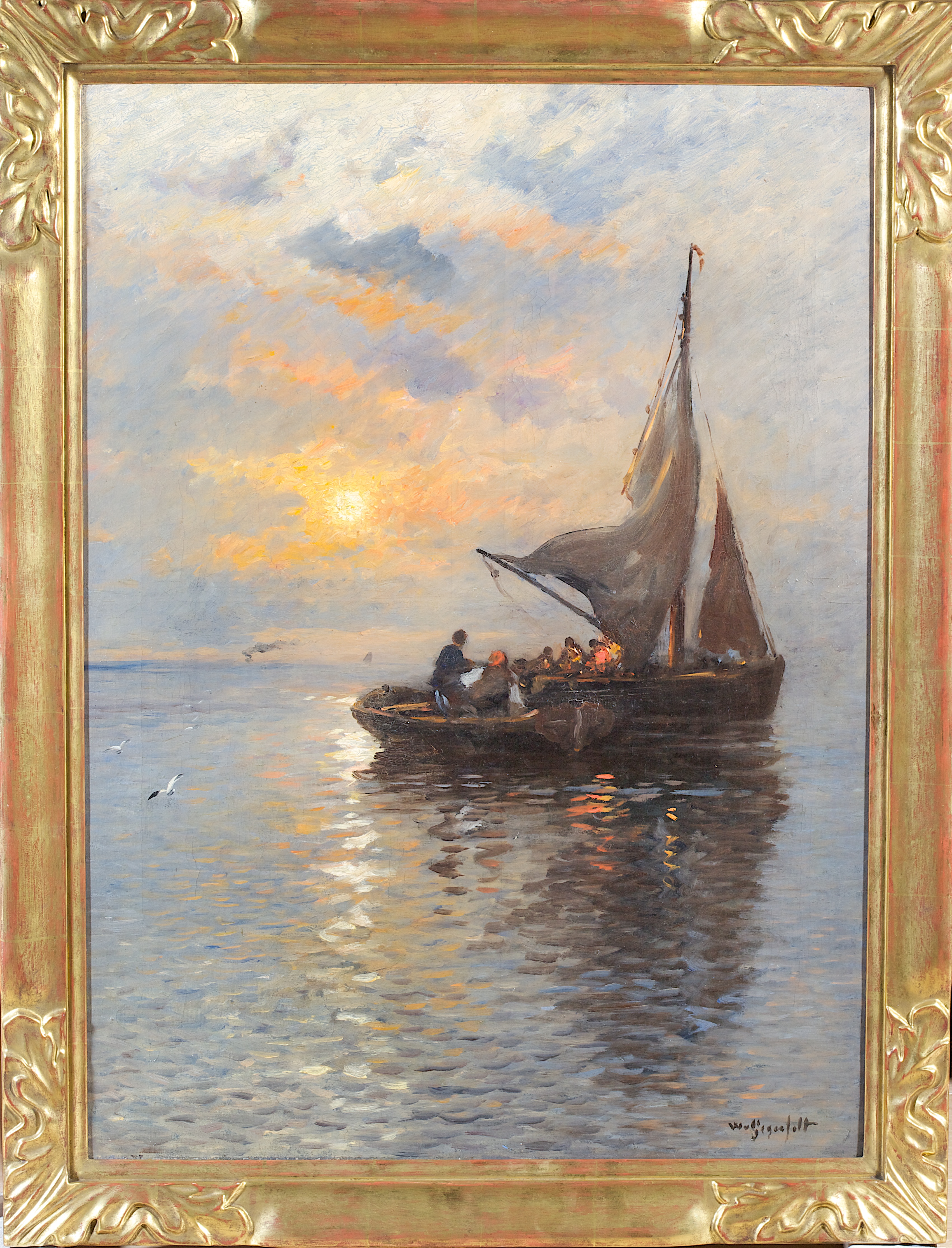 Fischerboote in der Dämmerung