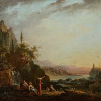 Mountain and River Landscape with Castle