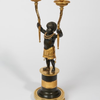 A Pair of Rare Blackamoor Candelabra