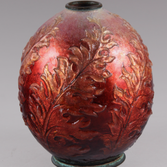 Red Leaves Vase