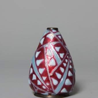 Enameled Copper Vase
