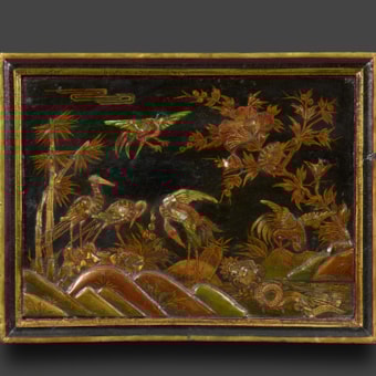 A Pair of European Lacquer Panels