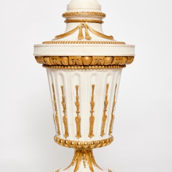 A Large Marble Vase with Cover