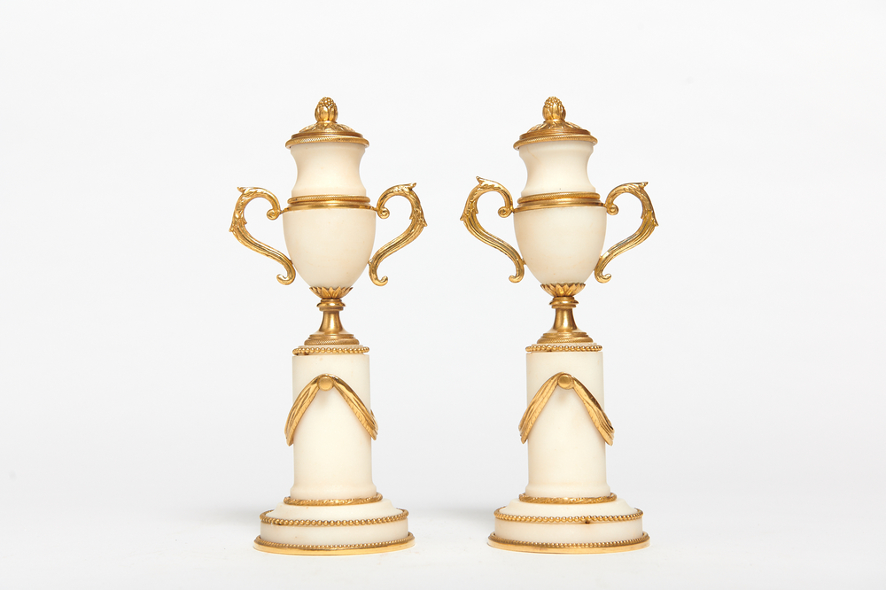 A Pair of Candlesticks Convertible as Cassolettes