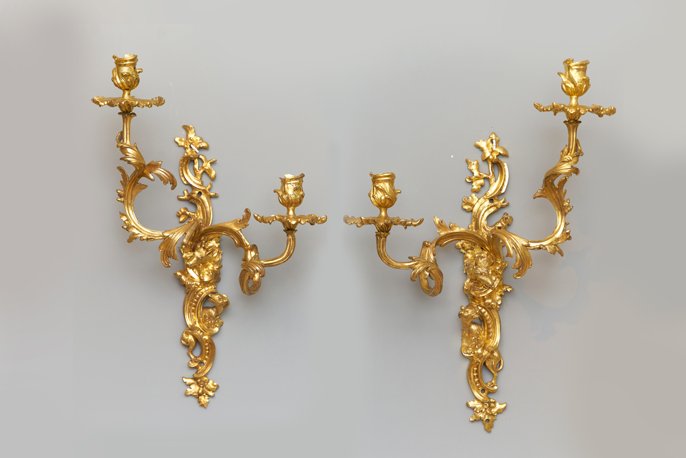 A Pair of Extraordinary Wall Sconces a la chasse