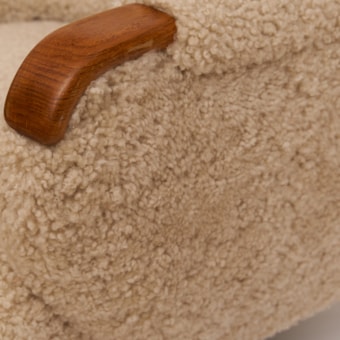 Pair of Chairs Covered with Sheep's Wool