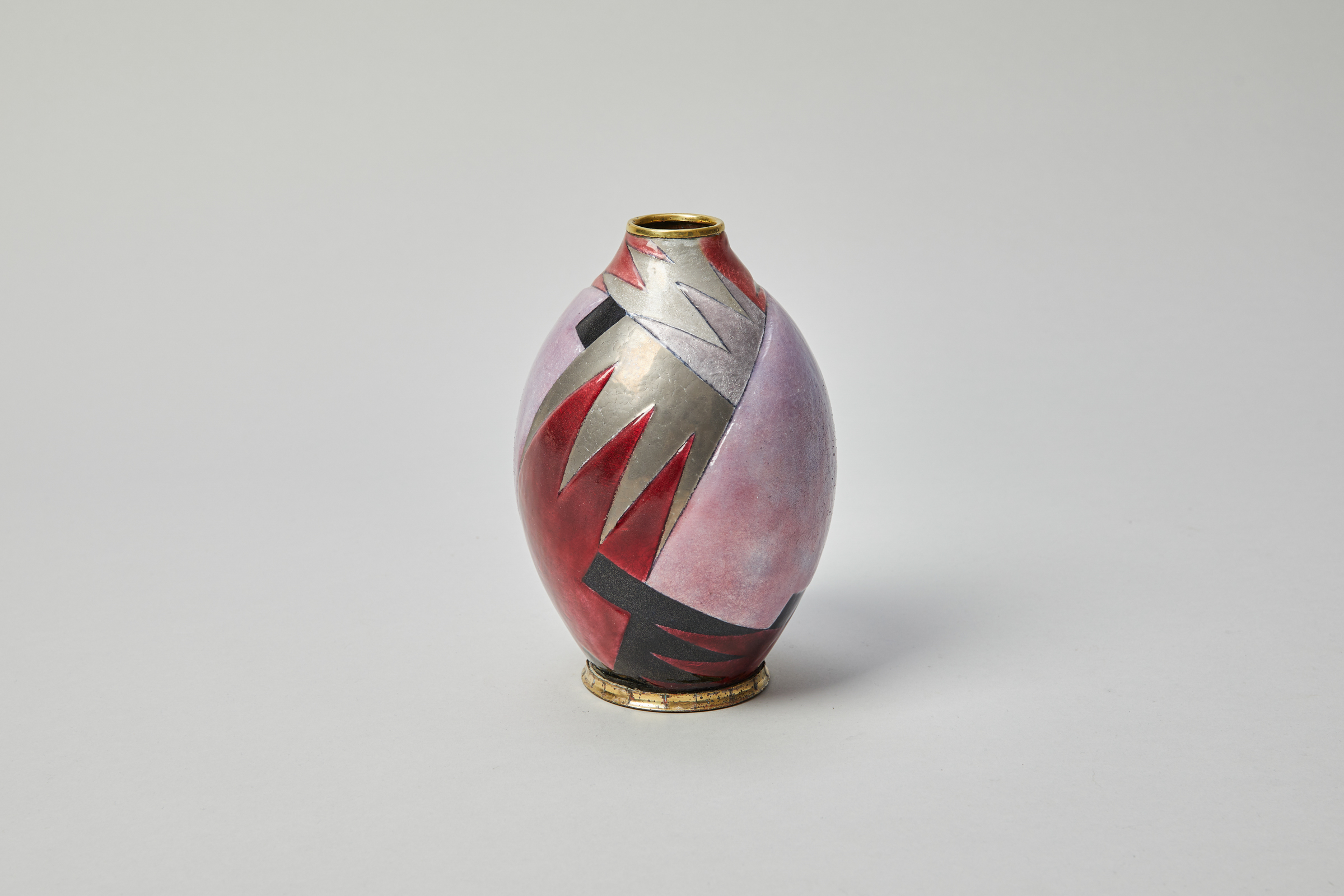 Enameled Copper Vase