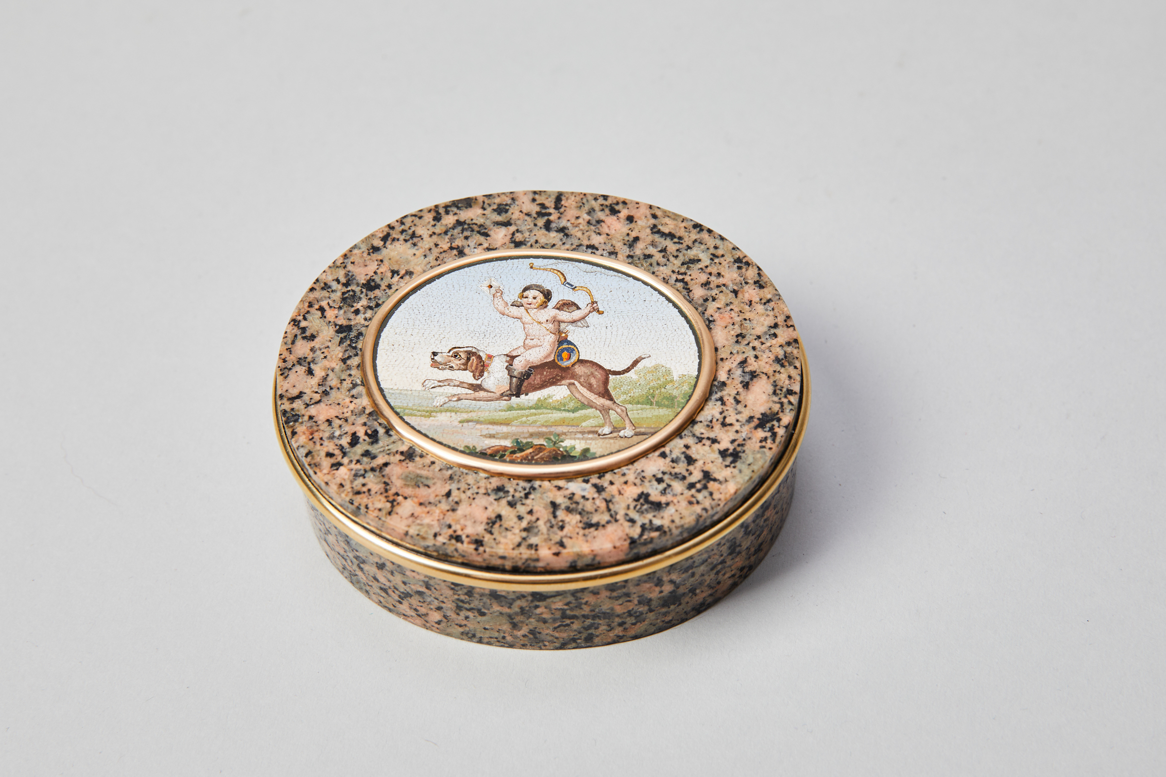 Cupid Riding a Dog, Holding a Sealed Letter