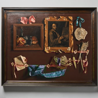 Trompe-L'oeil homage to an artist