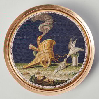 Bonbonnière with Roman Micromosaic