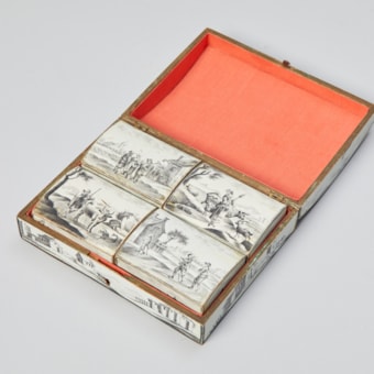 A Beautiful Belgian Spa Gaming Casket "En Grisaille