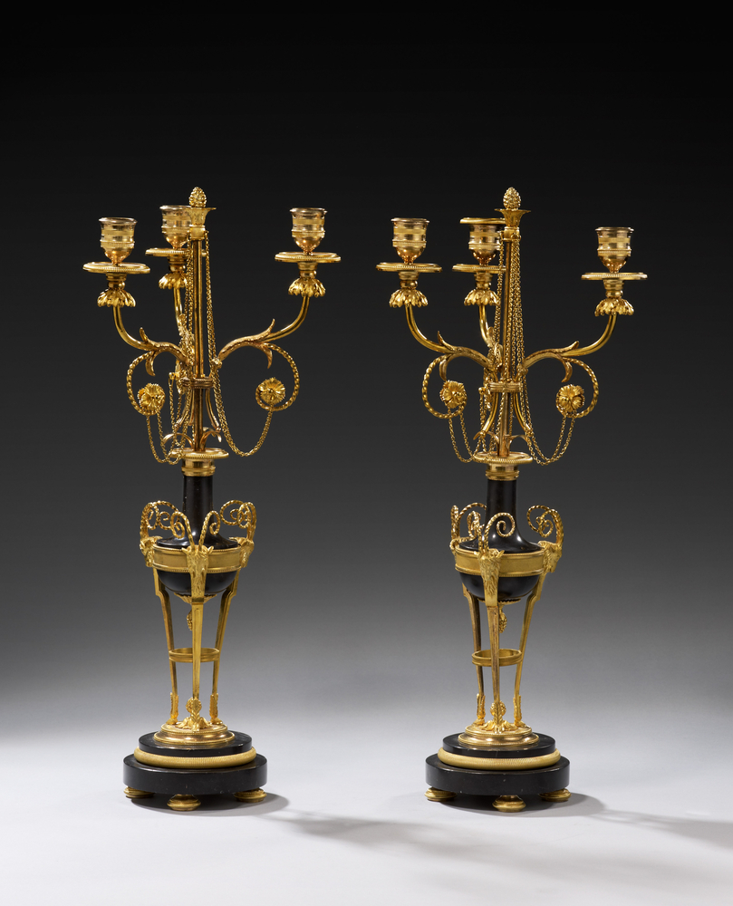 Pair of Girandoles &#39;With Ram&#39;s Heads&#39;