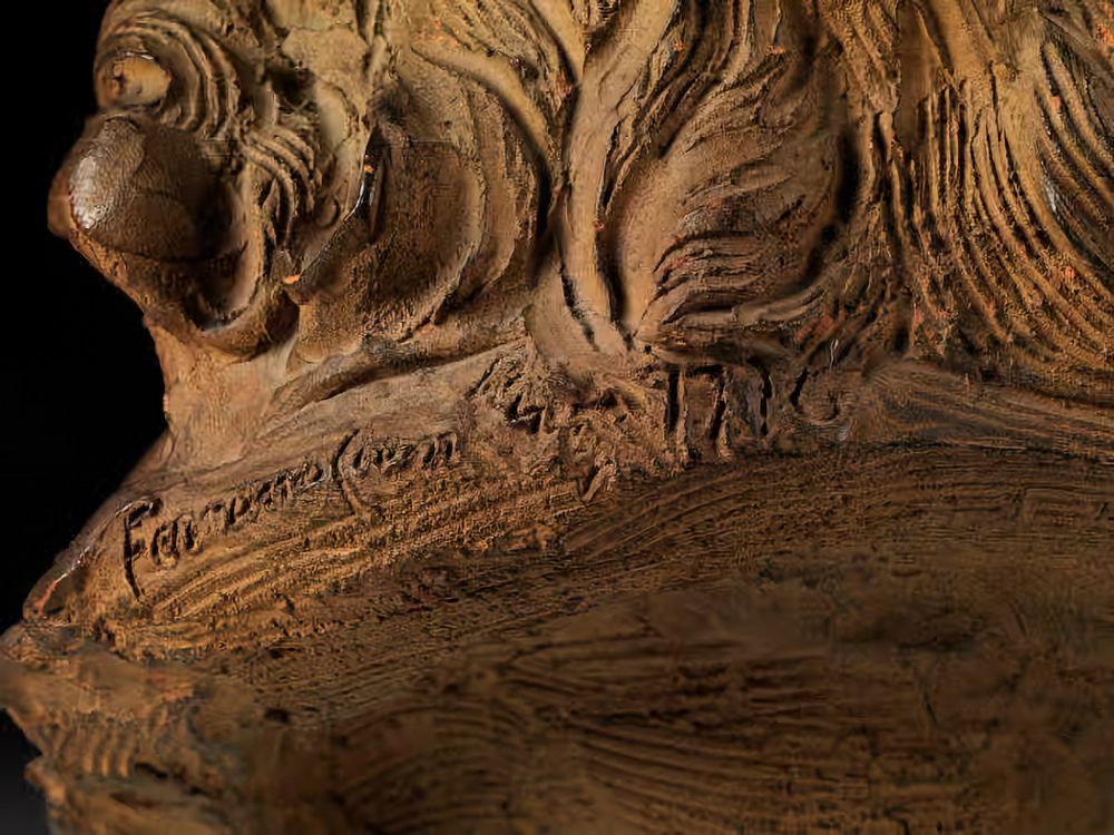 Buste en argile d'un jeune garçon