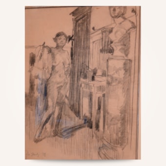 Interior with Standing Female Nude